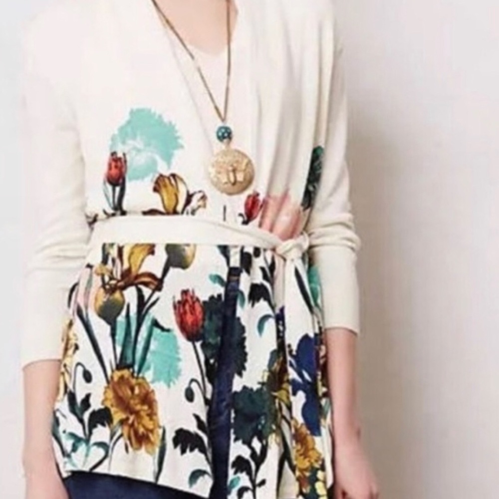 Moth Floral Wrap Cardigan